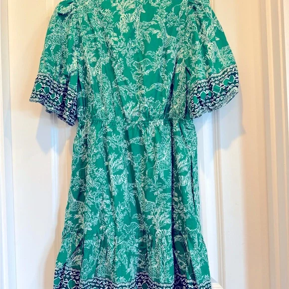 Lilly Pulitzer size 10 Fiddle leaf Green Safari Dress with Pockets New With Tag - Picture 2 of 2